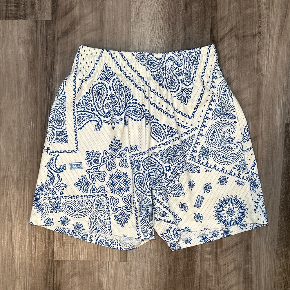 Bravest Studios Paisley Mesh Athletic Shorts - Medium